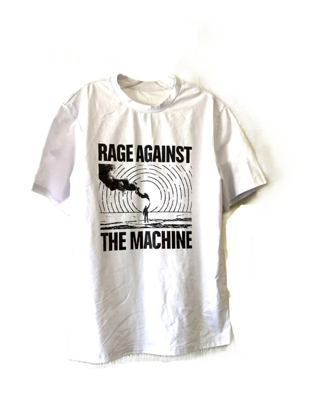 Rage Against The Machine Graphic T-Shirt White Men's Size Medium